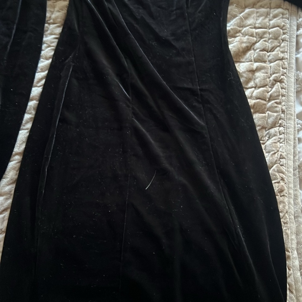 Velvet square neck mini dress - Picture 5 of 7